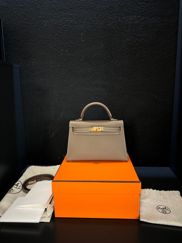 HERMÈS MINI KELLY ETOUPE