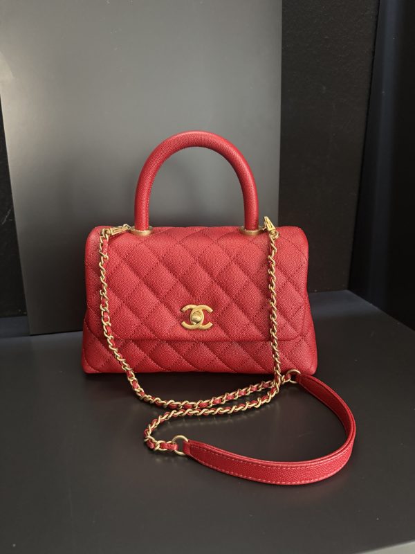 CHANEL COCO HANDLE SMALL RED